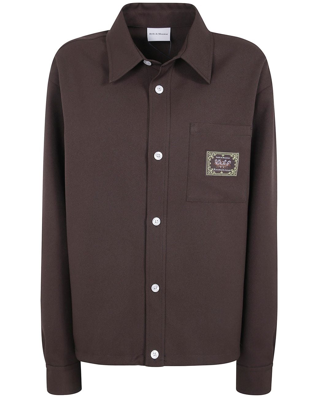 Drole de Monsieur Brown Elasticated "Hem" Shirt for men