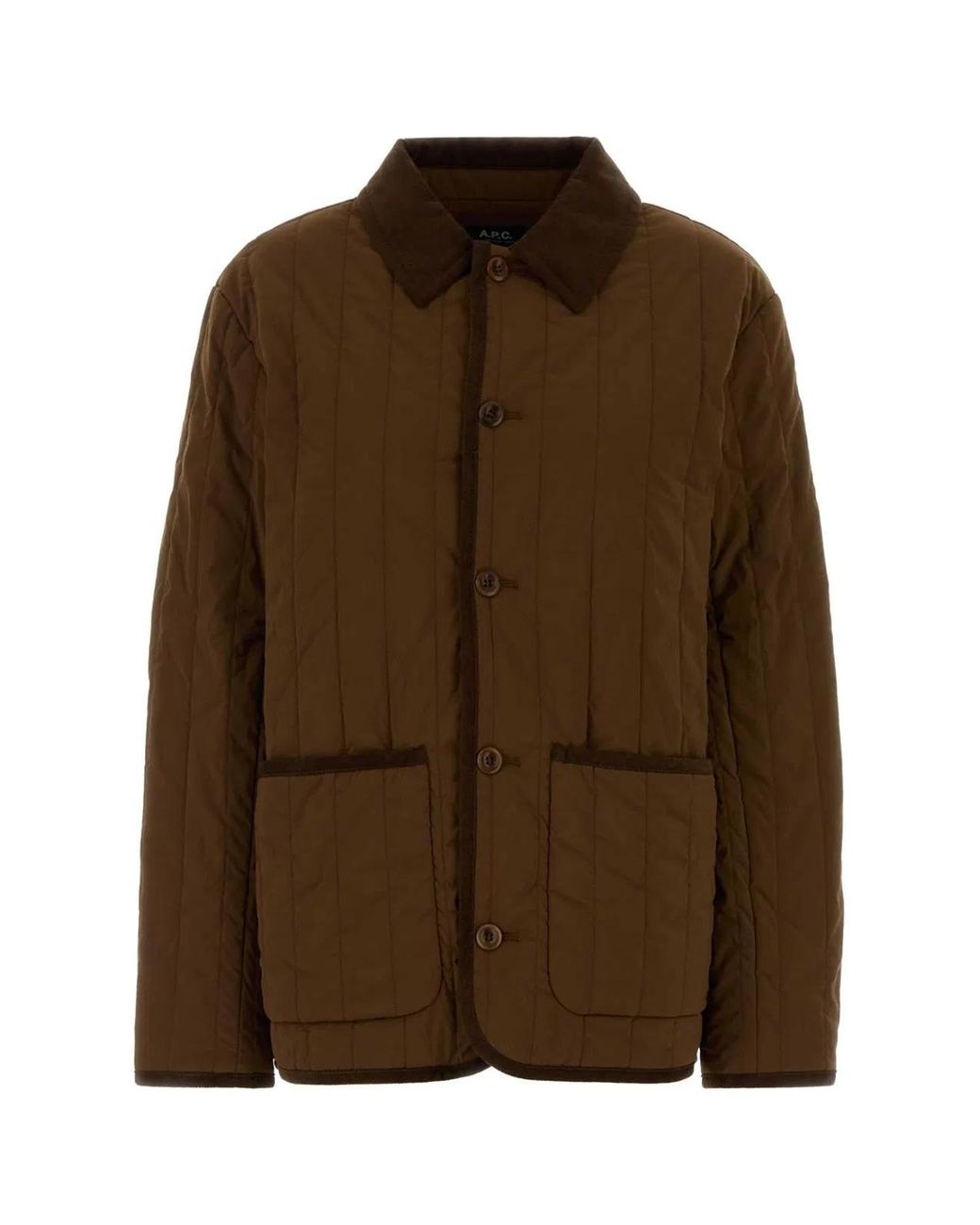 A.P.C. Brown Stretch Nylon Leone Jacket