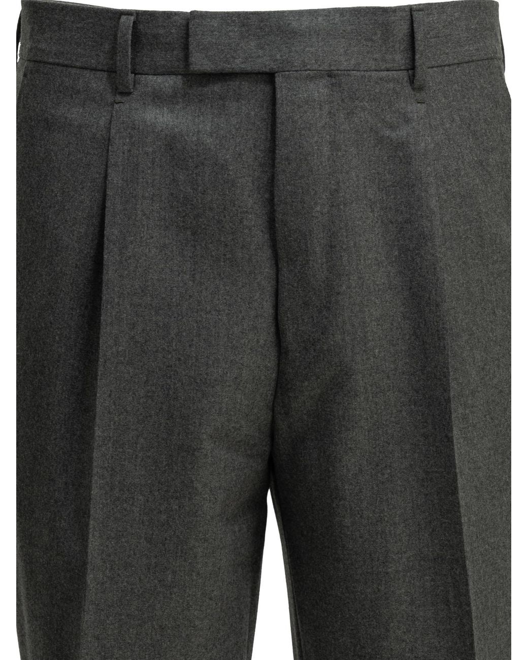 Zegna Gray Tailored Wool Pants for men
