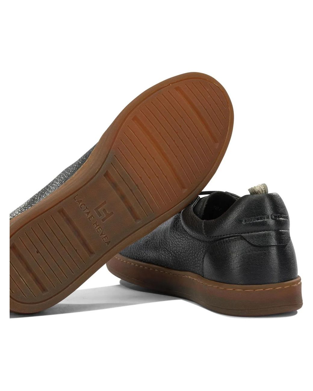 Officine Creative Black Halo 001 Leather Rubber Low-Top Sneaker for men