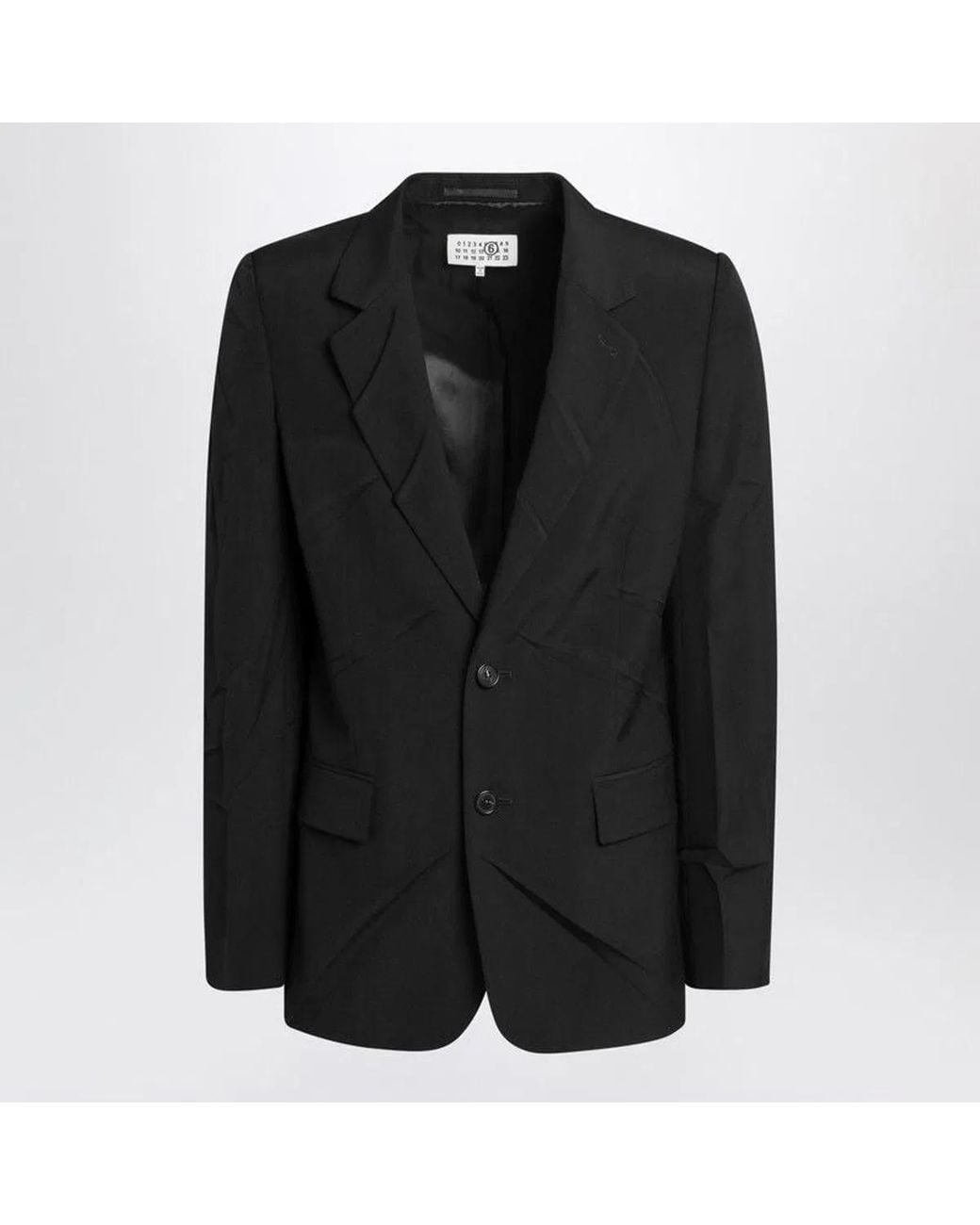 MM6 by Maison Margiela Black Wool-Blend Jacket for men