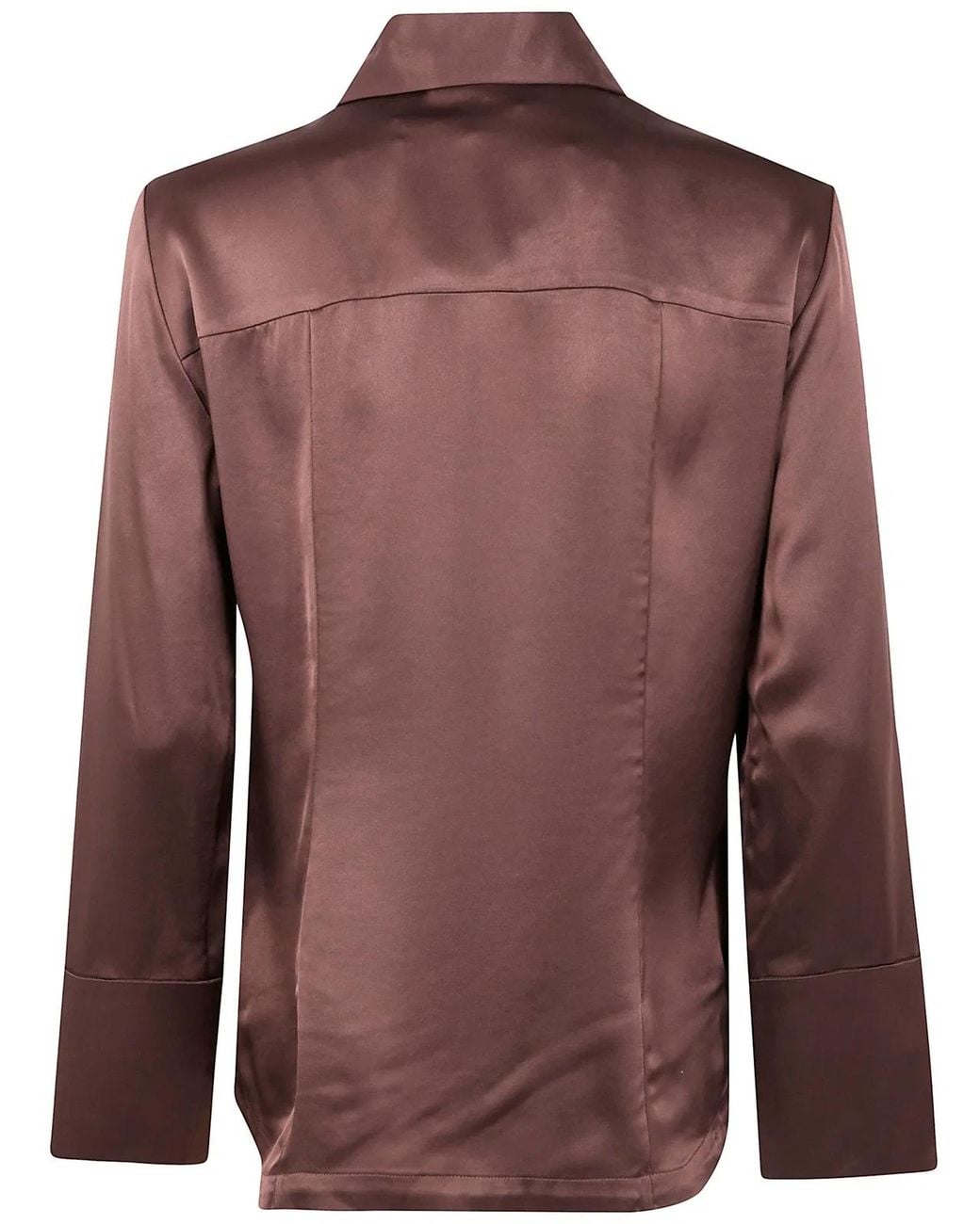 By Malene Birger Brown "Rosiannas Satin" Classic Shirt