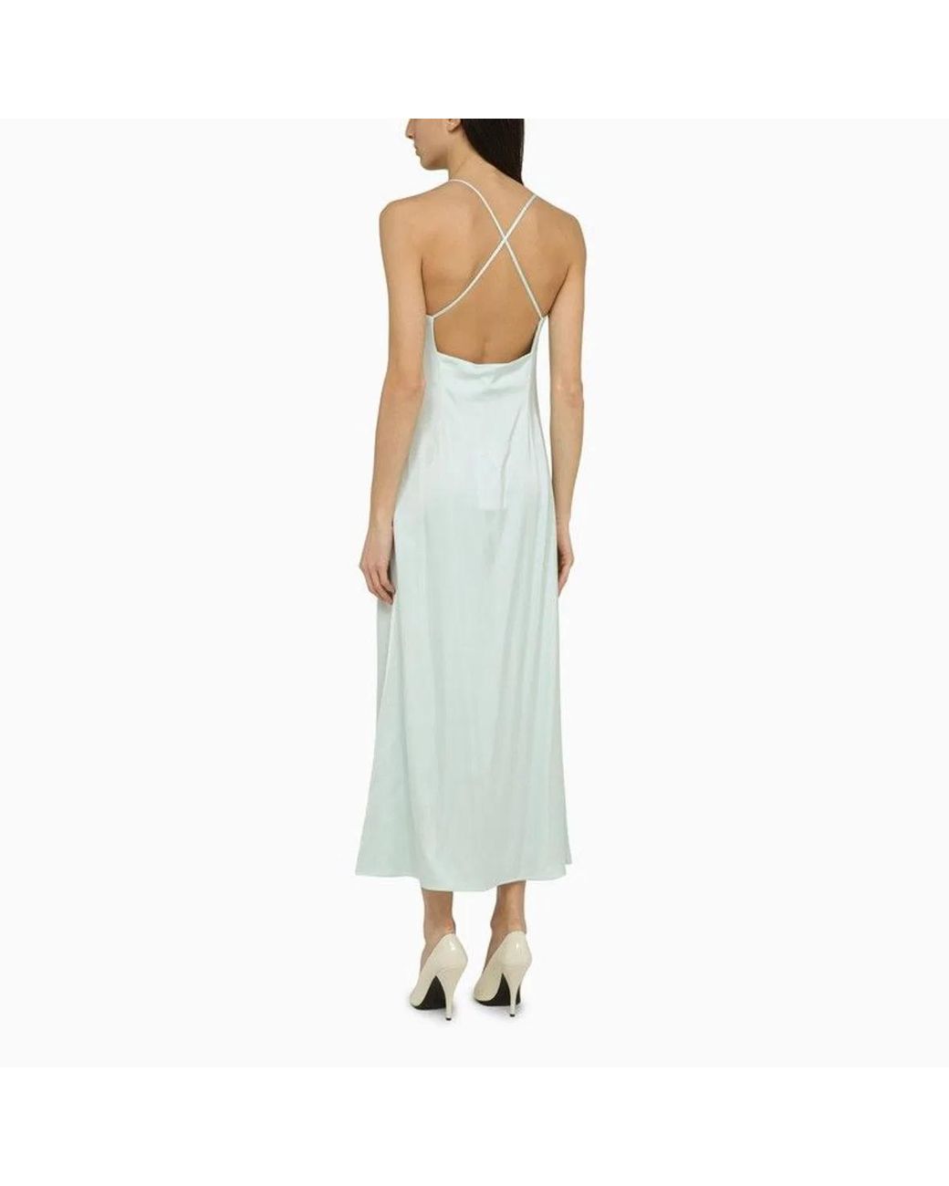 IVY & OAK Green Noel Light Aqua Satin Dress