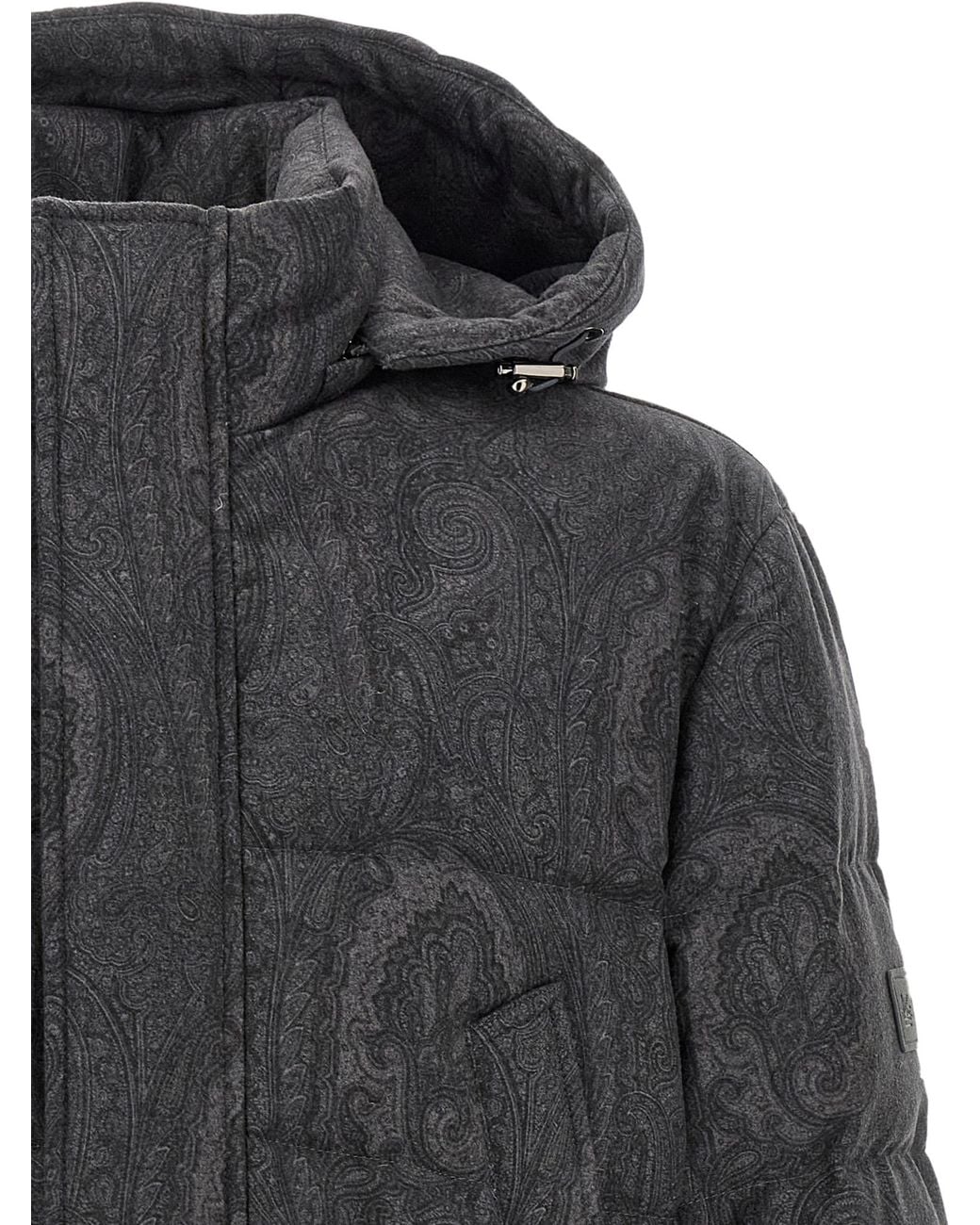 Etro Gray 'Arnica' Down Jacket for men