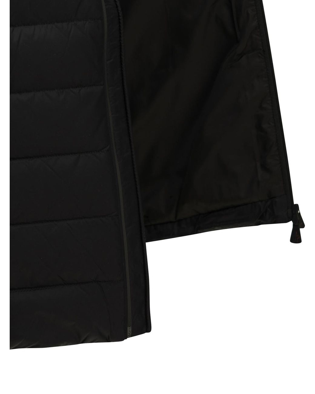 Moncler Black Padded Wool Cardigan for men