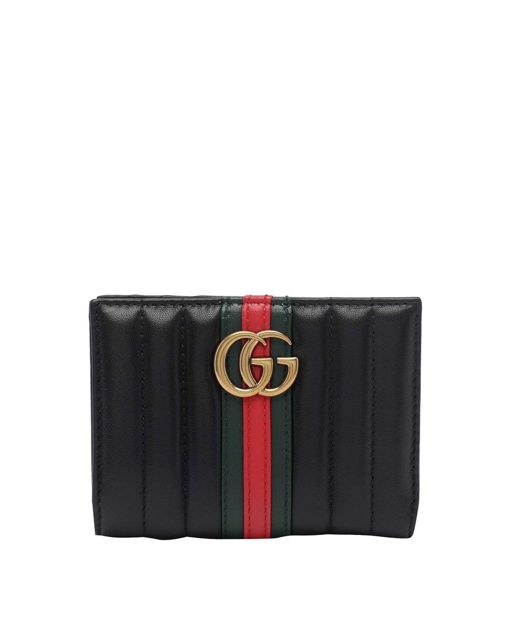 Gucci Black Small Gg Marmont Wallet