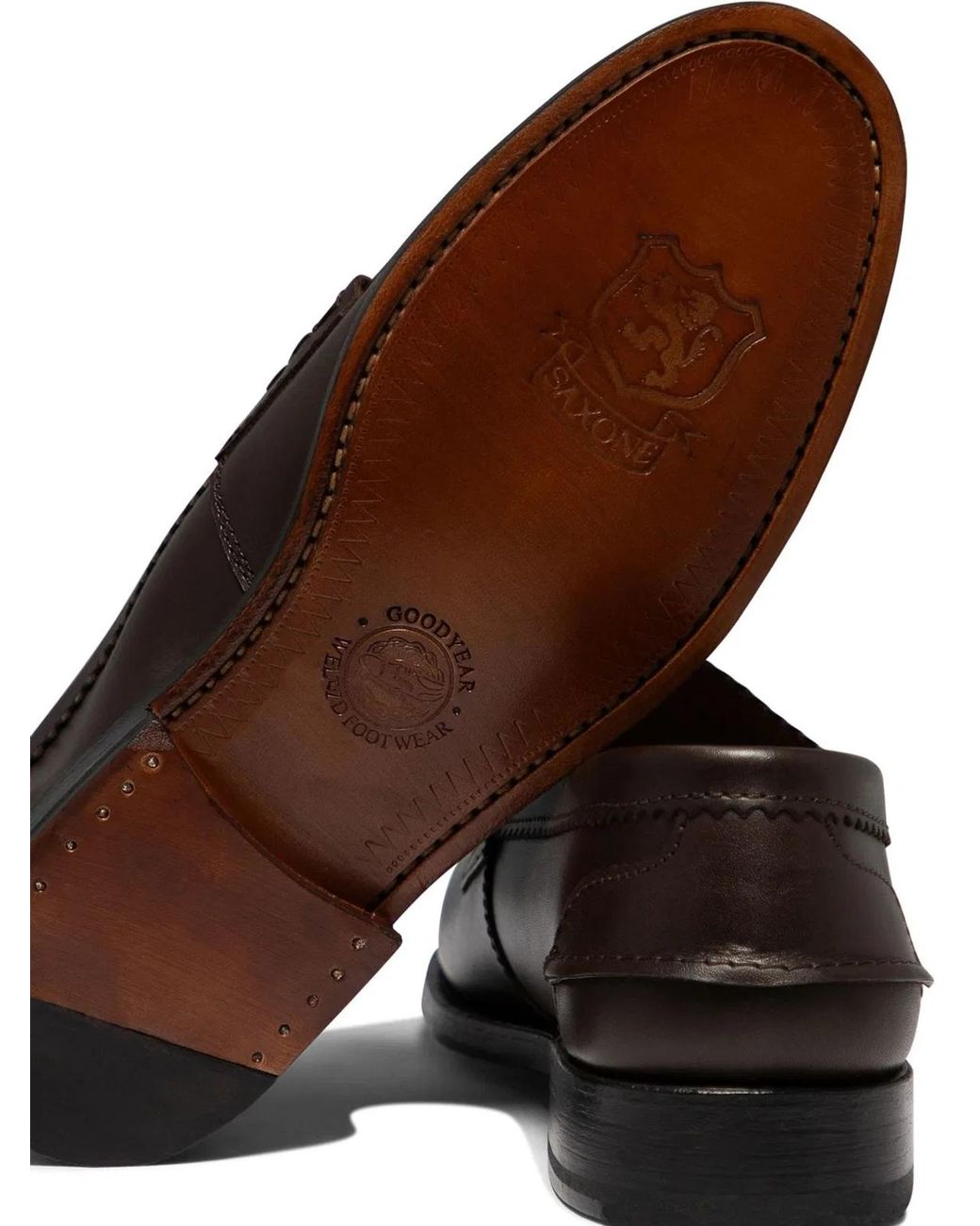 Saxone Of Scotland Black "Arran" Loafers for men