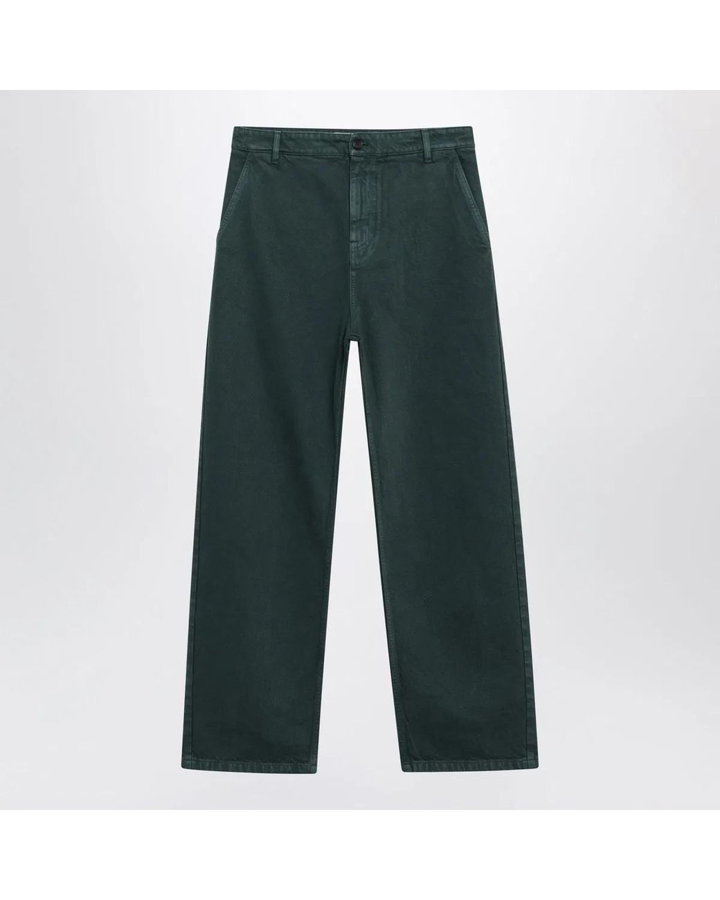 Miu Miu Gray Bottle Gabardine Trousers