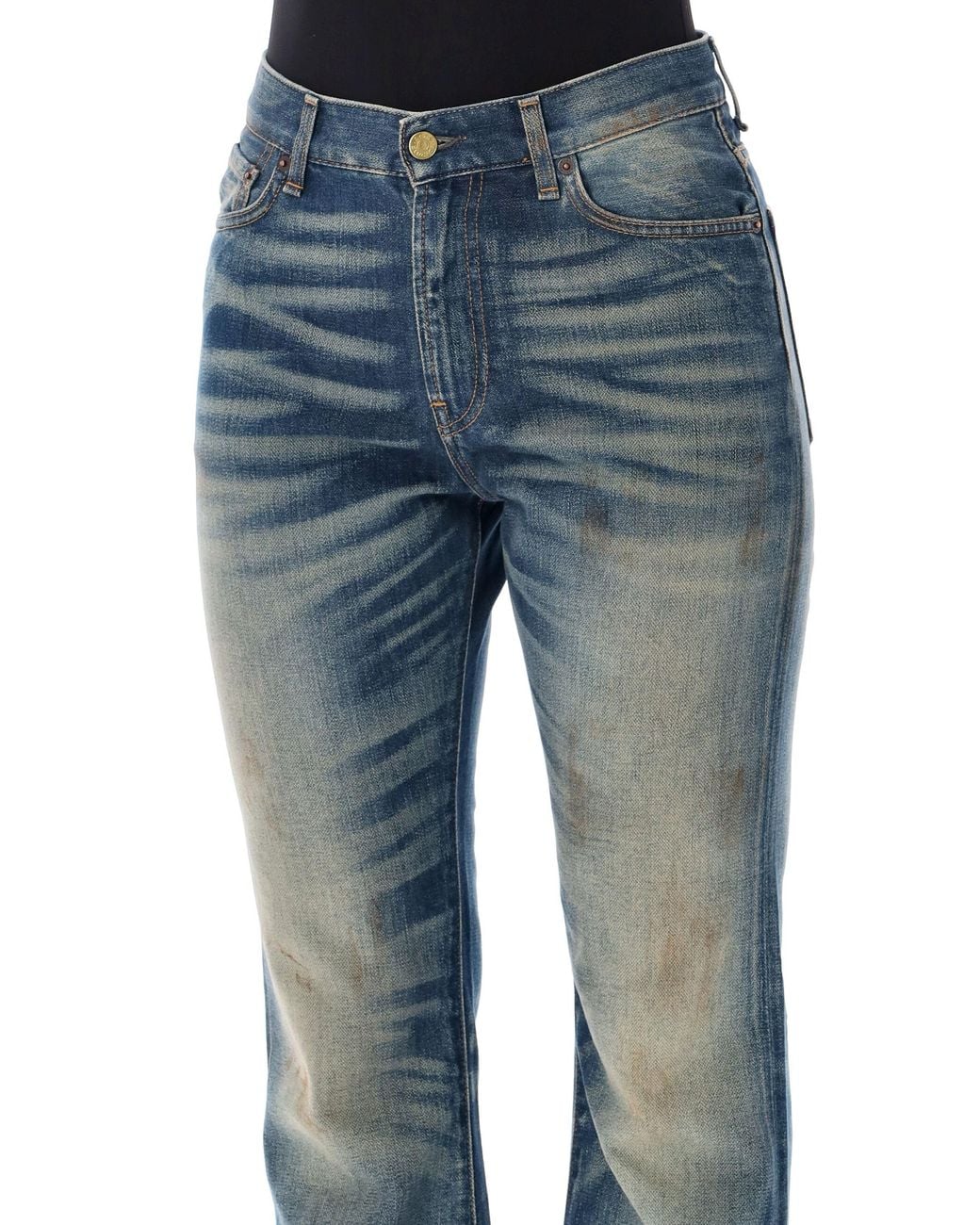 Acne Blue High-Rise Flare Jeans