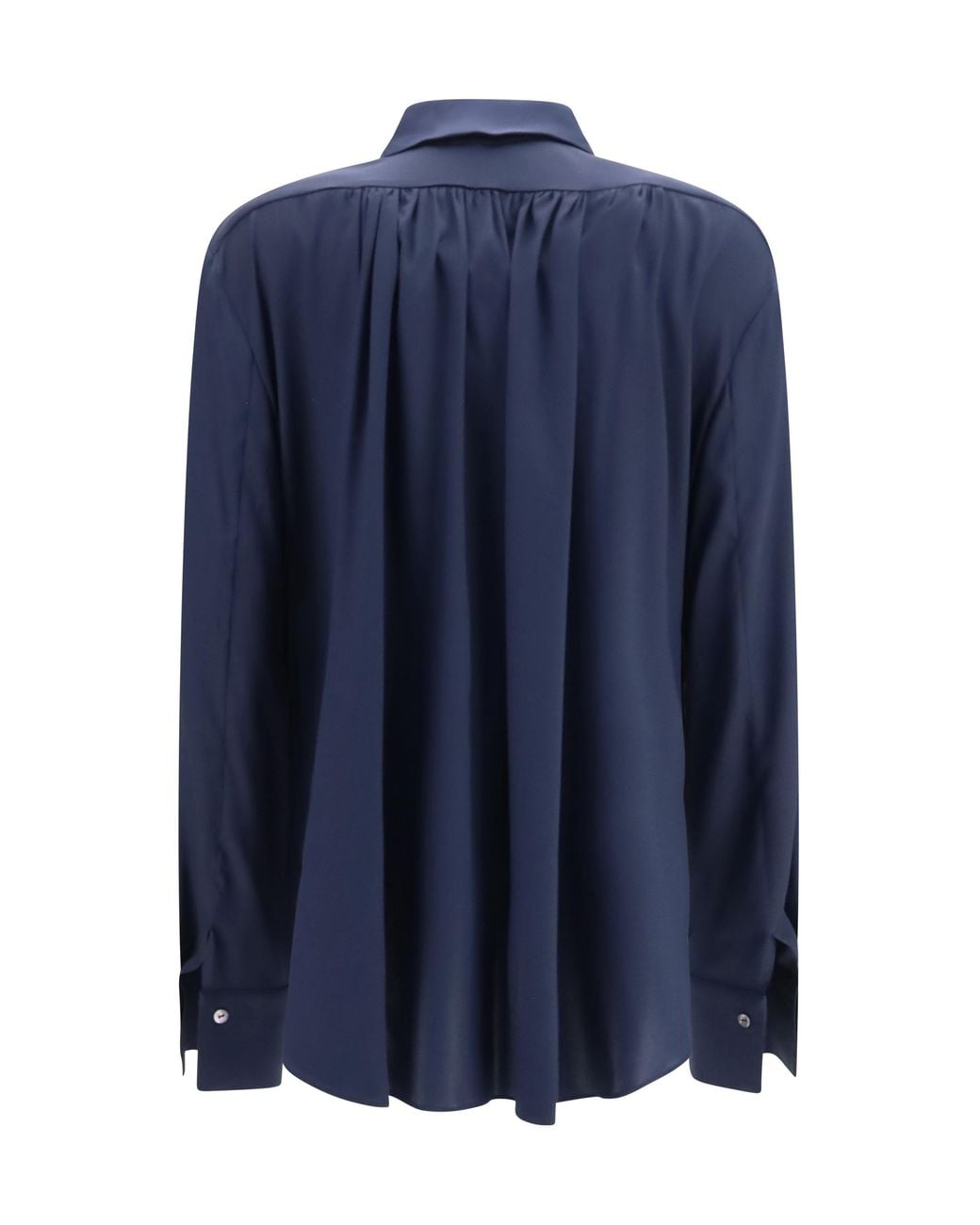 Adidas By Stella McCartney Blue Adidas By Stella Mccartney Silk Shirt With Back Gathering