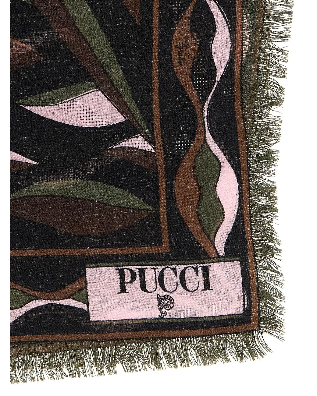 Emilio Pucci Black Pashmina 'Dune'