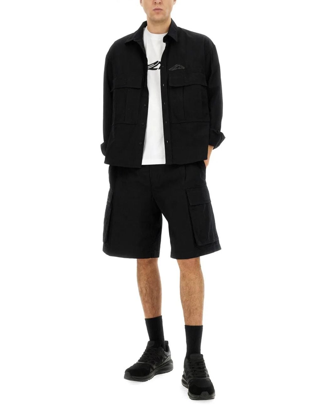 DSquared² Black Icon Ripstop Shirt for men
