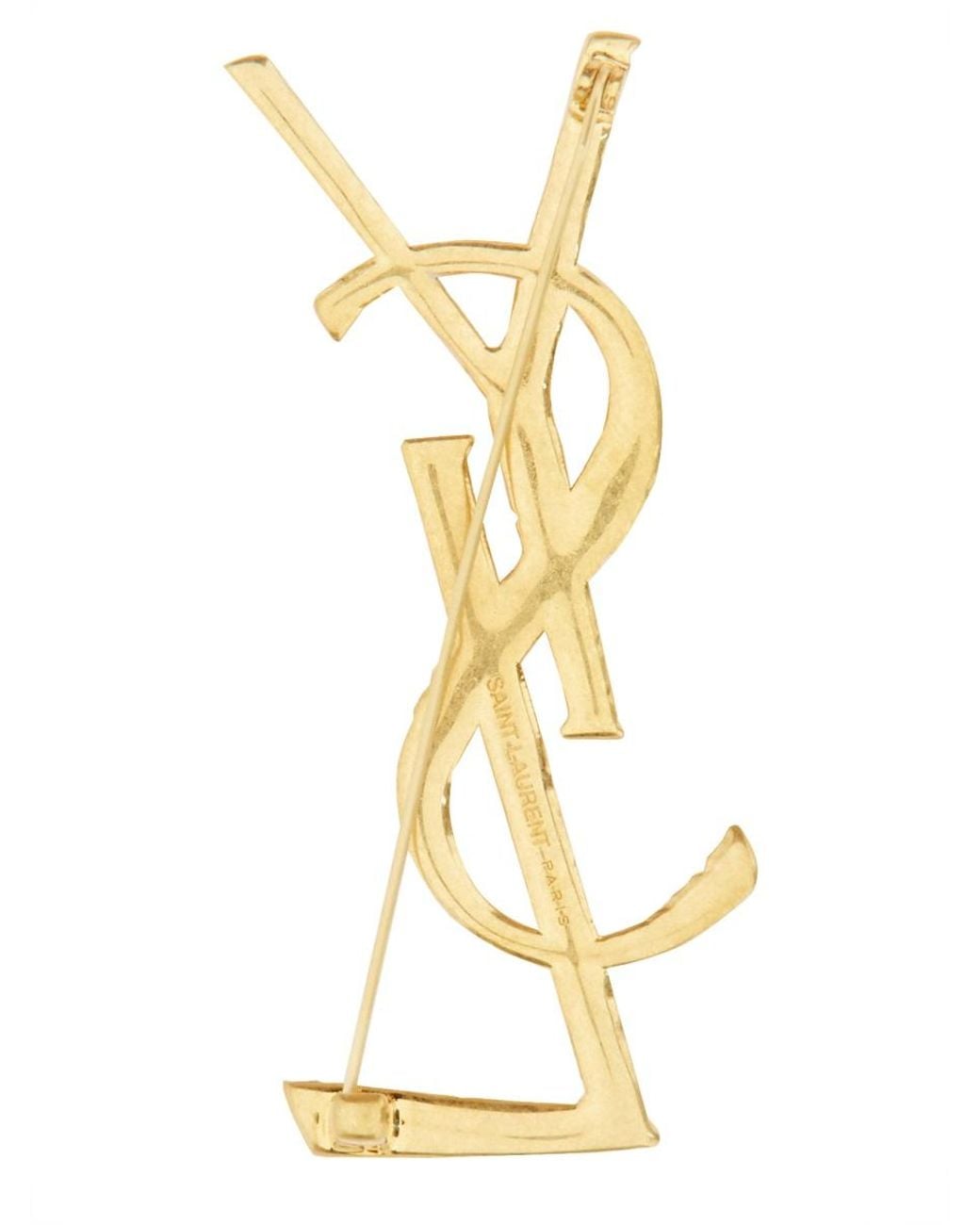 Saint Laurent Metallic Spilla Cassandre