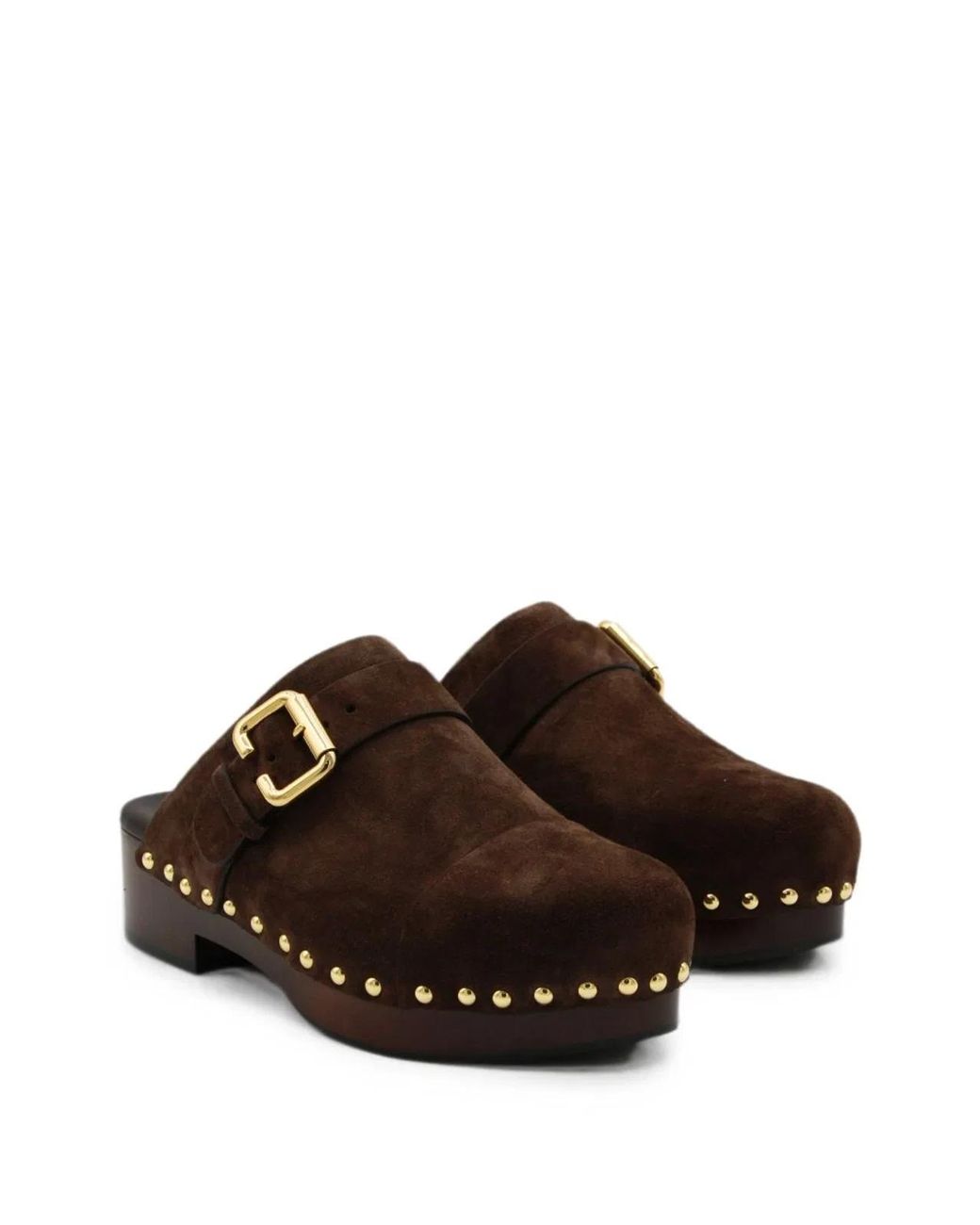 Chloé Brown Leather Mules