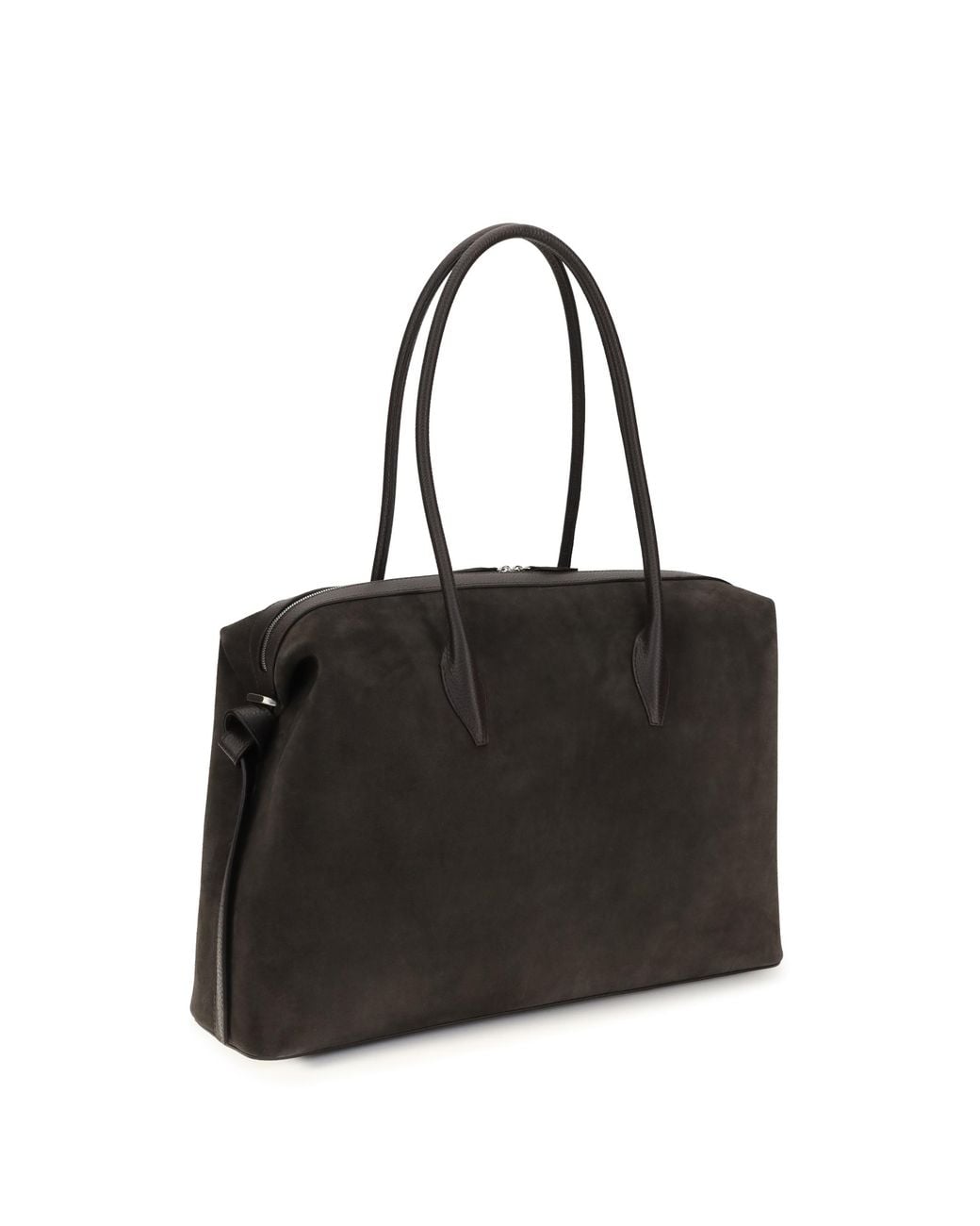 Yuzefi Black Shoulder Duffle Bag Brioche Suede