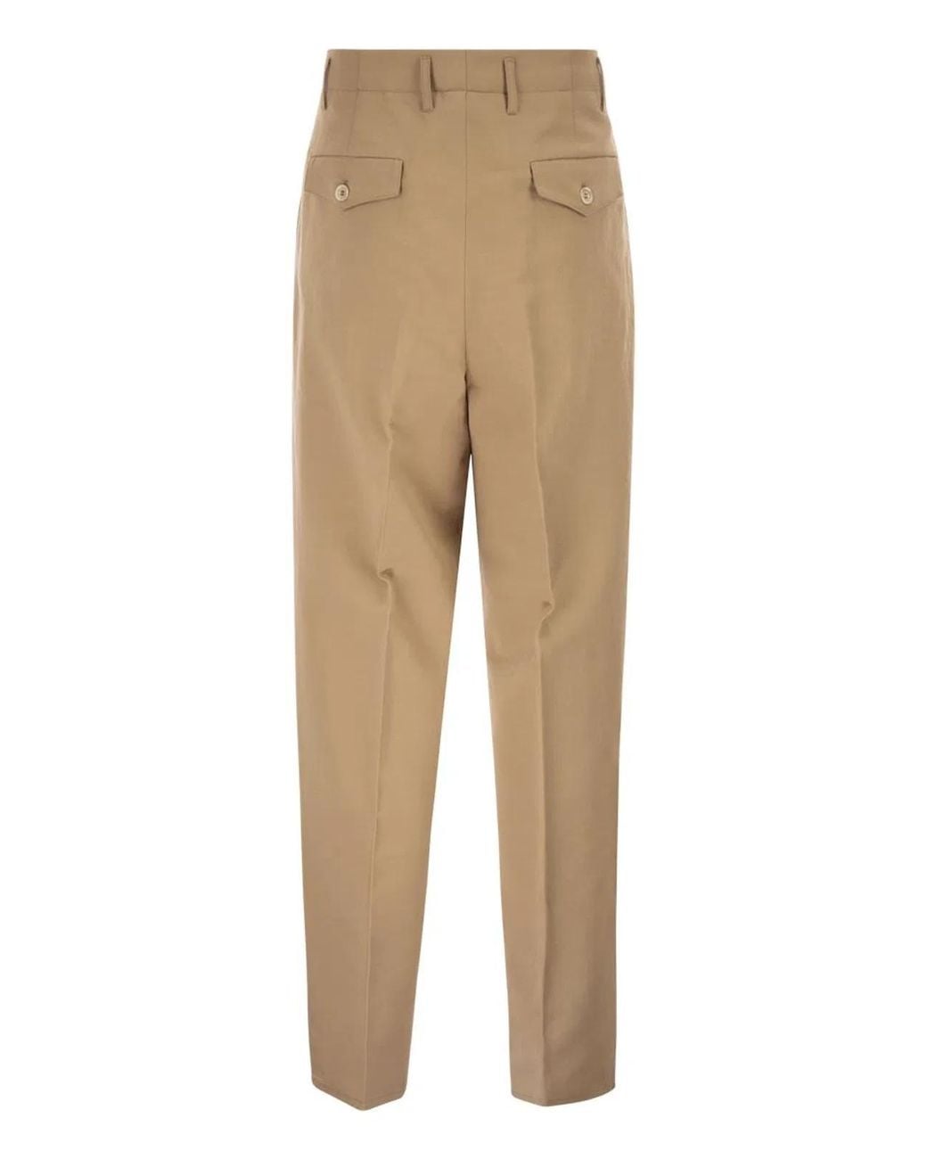 Brunello Cucinelli Natural Tailored Trousers for men