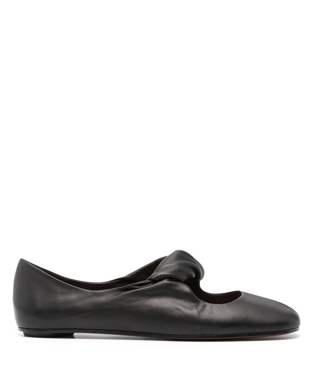McQueen Black Leather Ballarinas For Comfort