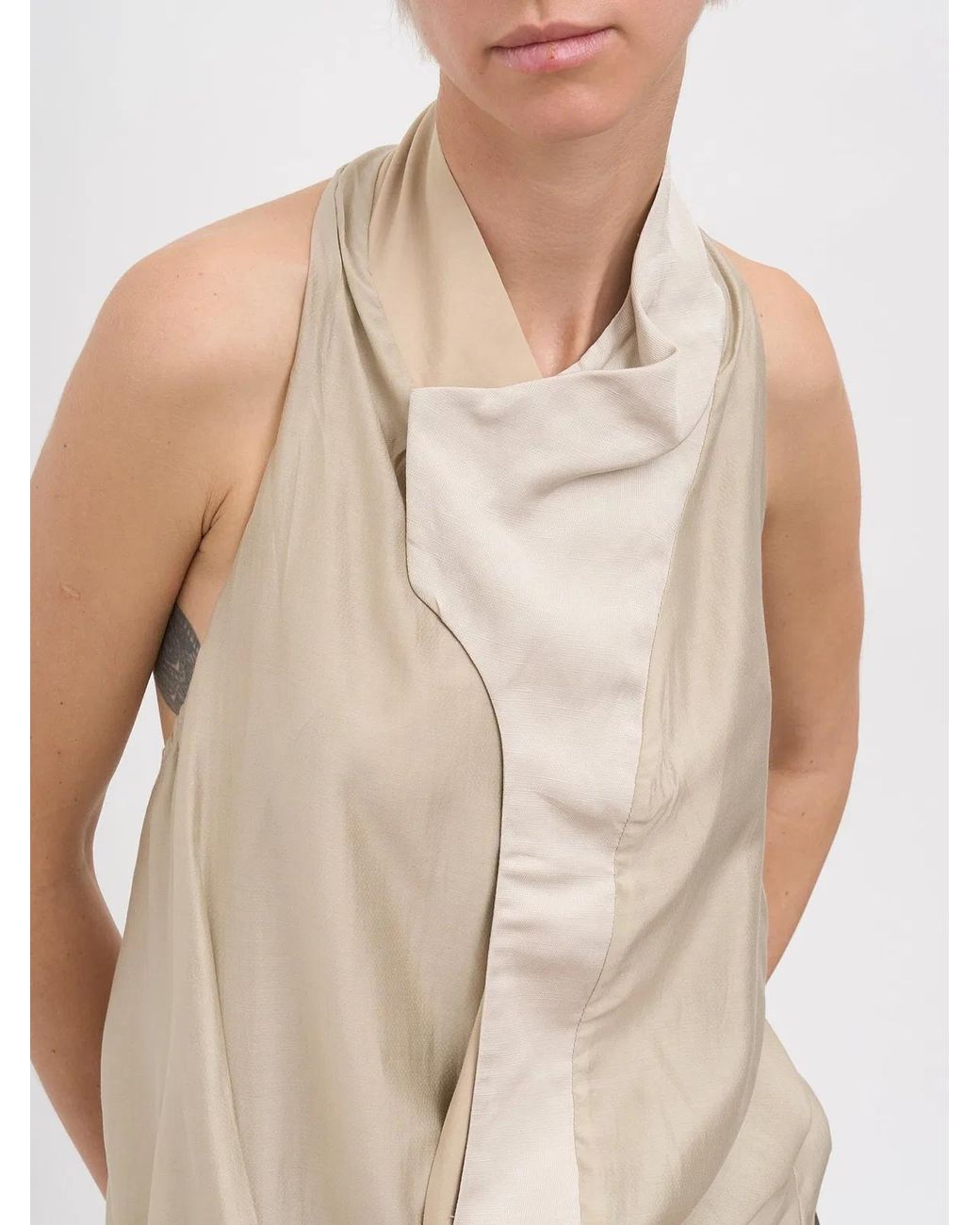 Entire studios Natural Fluid Shell Tank Top