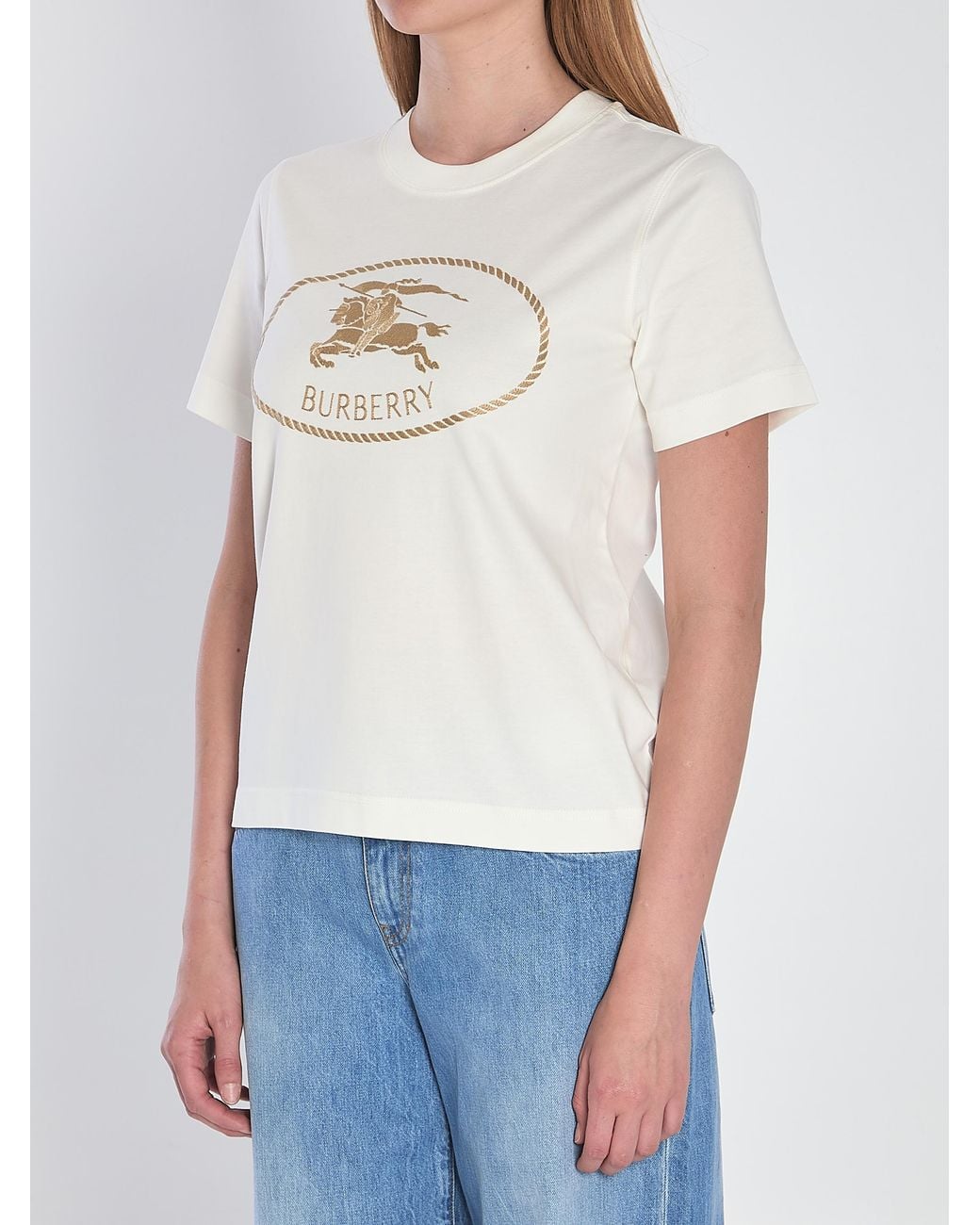 Burberry White Cotton T-Shirt