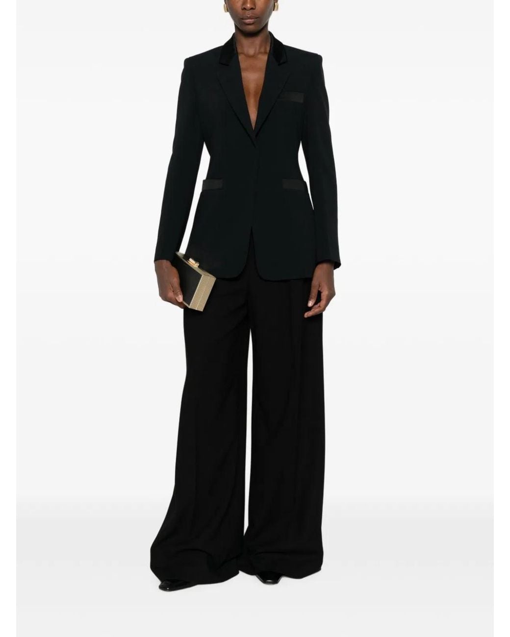 Emporio Armani Black Single-Breasted Blazer Jacket