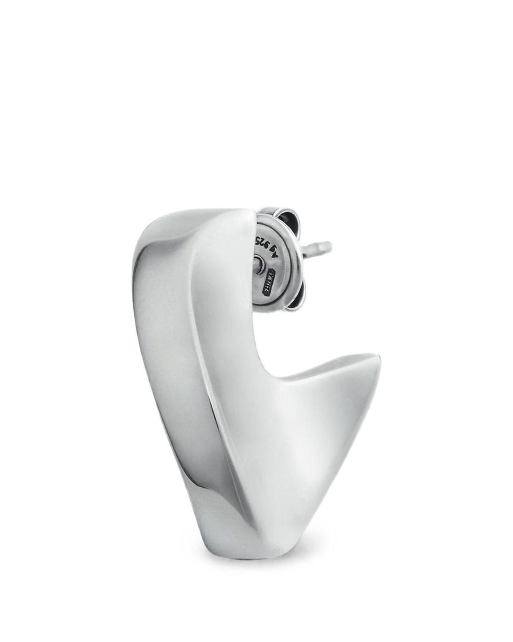 Bottega Veneta White Orecchini Disc Small