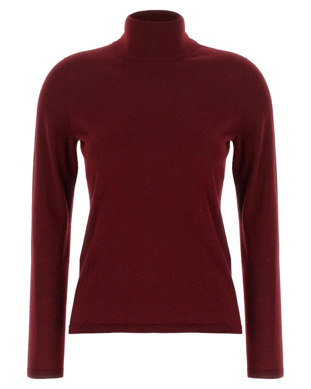 Max Mara Red 'Meana' Turtleneck Sweater