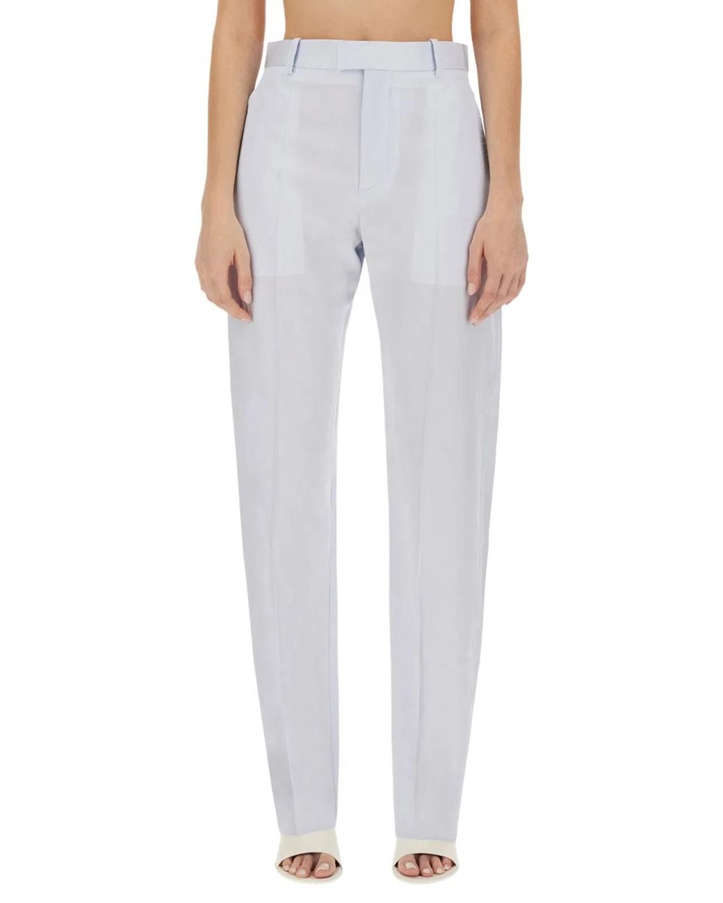 Bottega Veneta Blue Straight Cut Pants