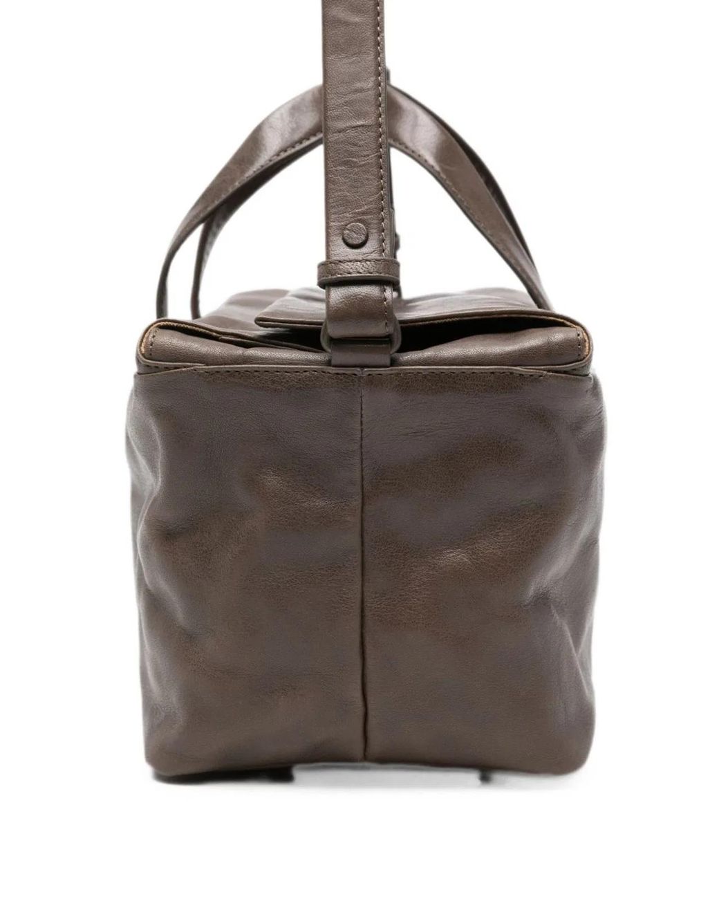 Lihann George White Lili Leather Tote Bag