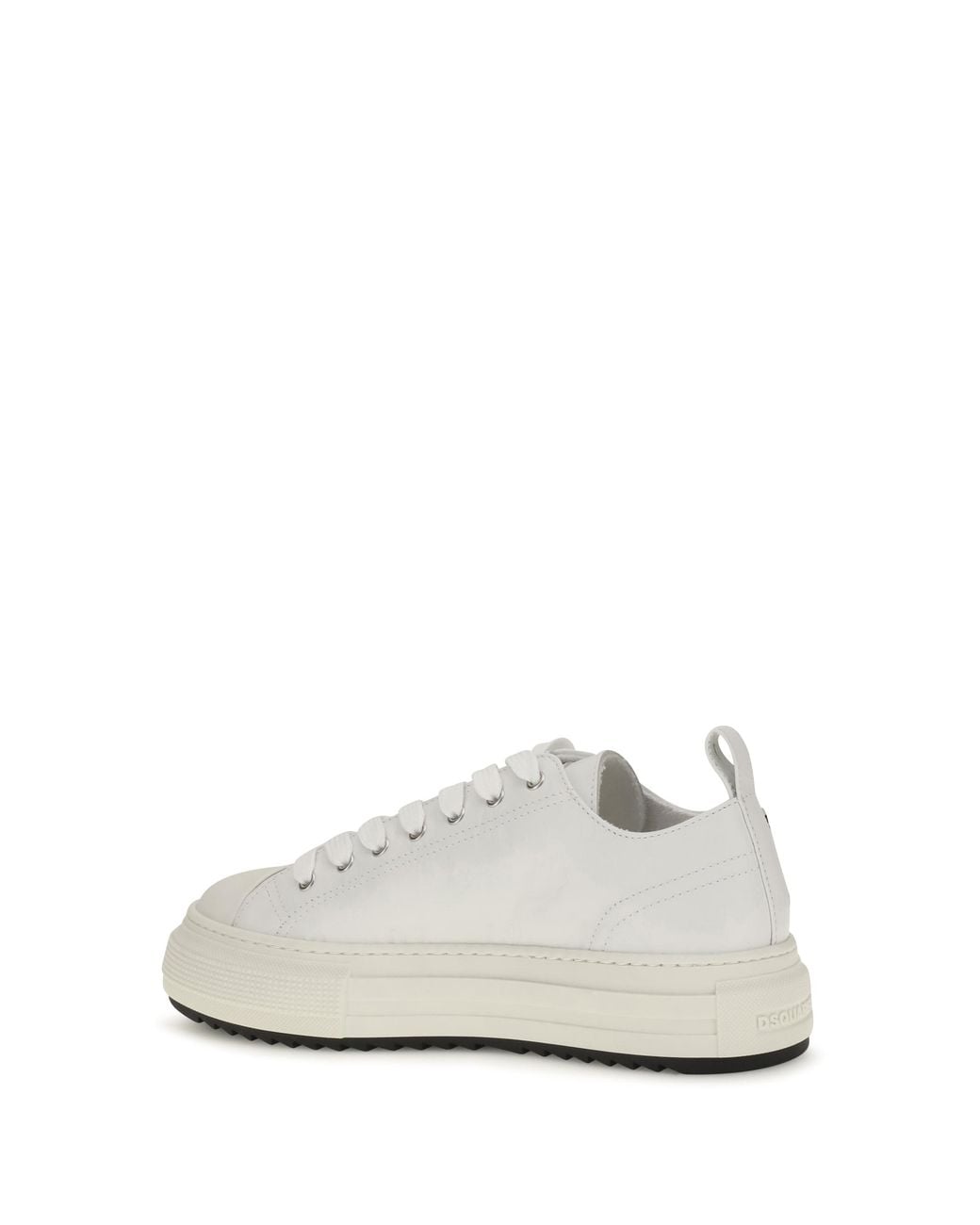 DSquared² White Platform Canvas Sneakers for men