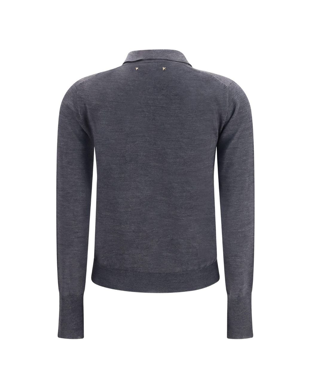 Golden Goose Deluxe Brand Blue Knit Polo Sweater