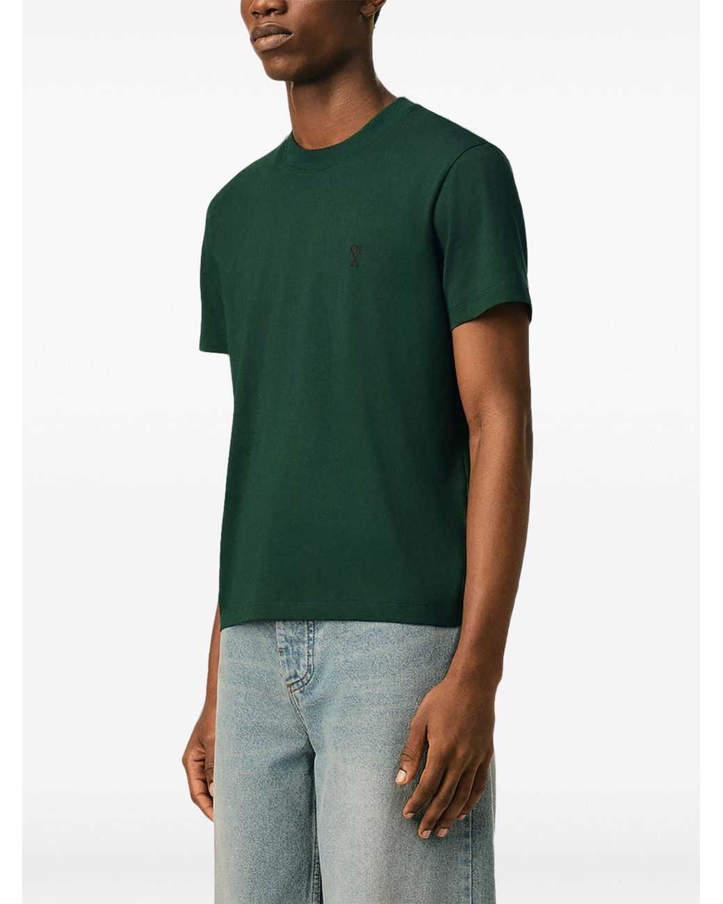AMI Green Ami De Coeur T-Shirt for men