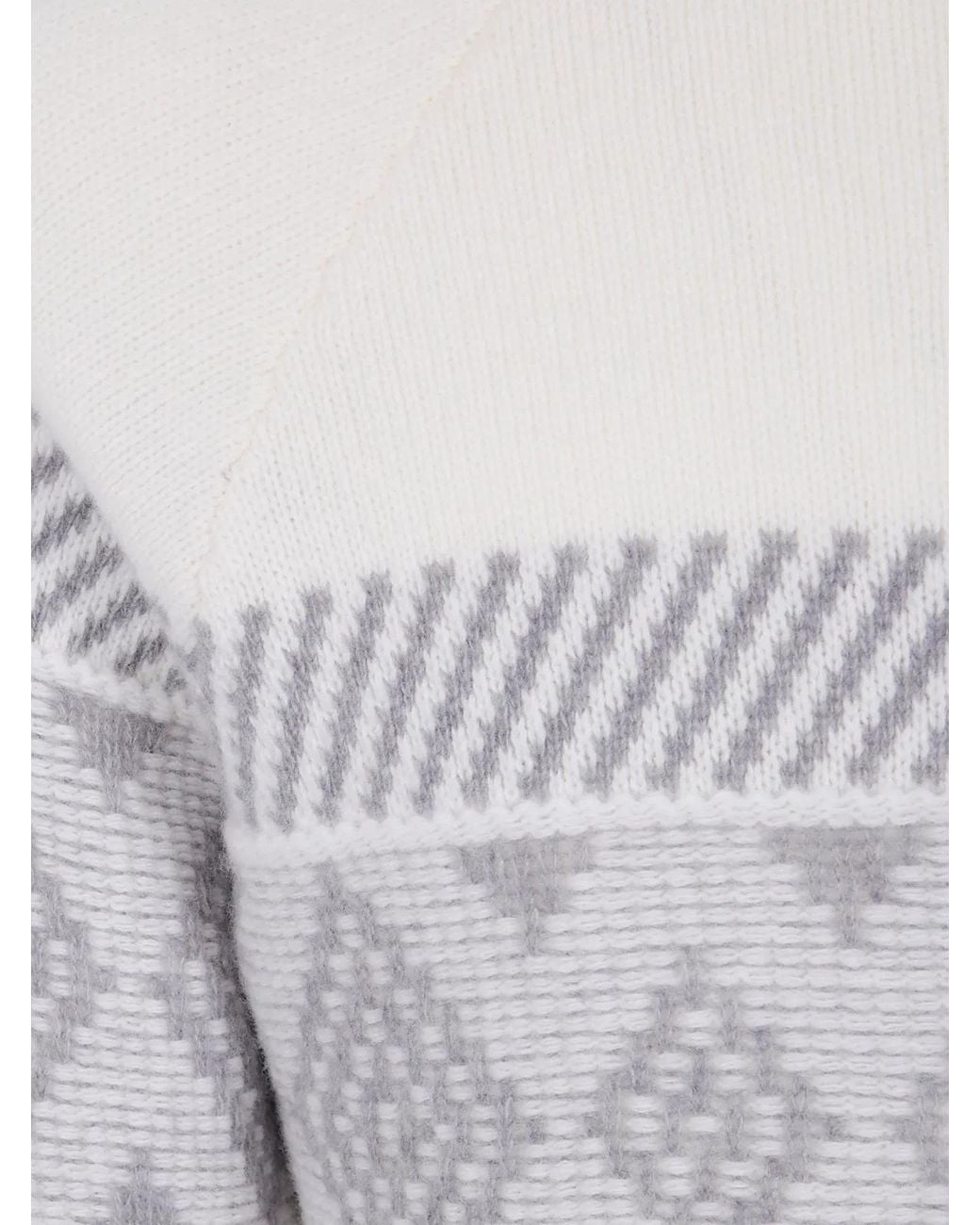 Barba Napoli White Turtle Neck Central Embroider Sweater for men