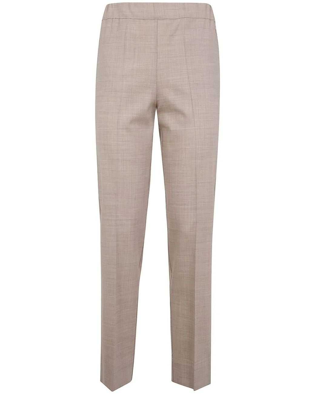 D.exterior Natural Flanel Merinos Basic Trousers