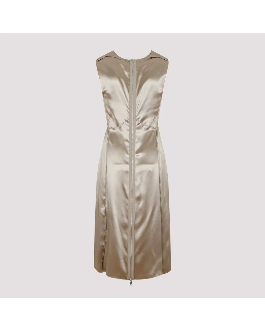 Bottega Veneta Natural Satin Dress For
