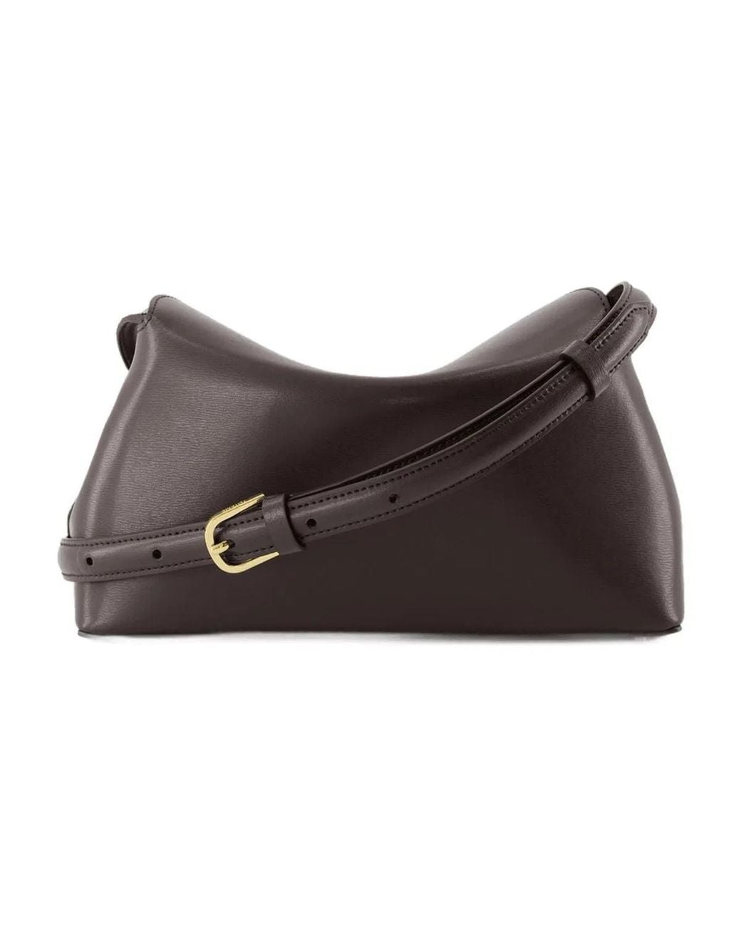 Totême Brown T-Lock Clutch