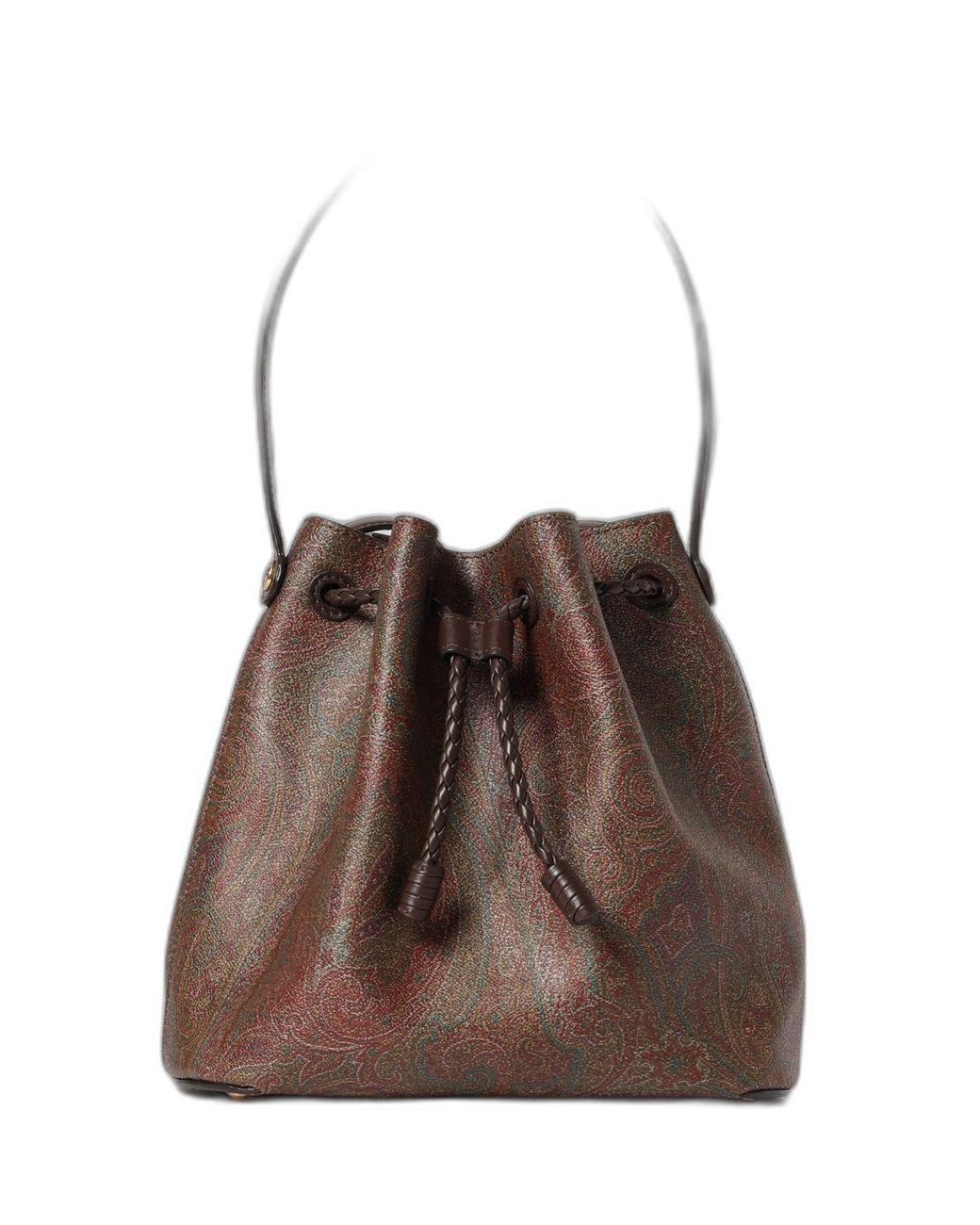 Etro Brown Borsa A Secchiello Arnica Small
