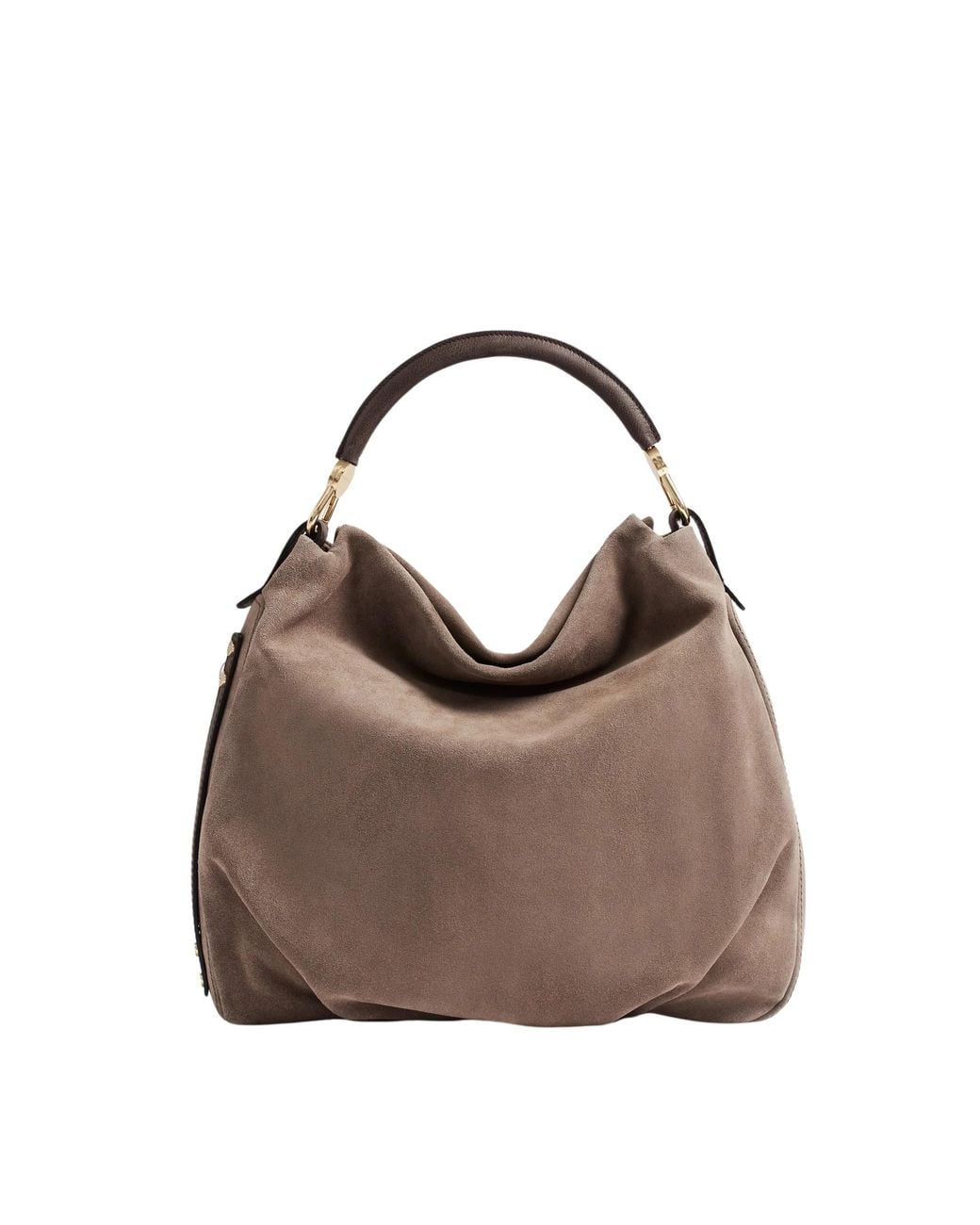 Borbonese Brown Bice Hobo Bag Medium