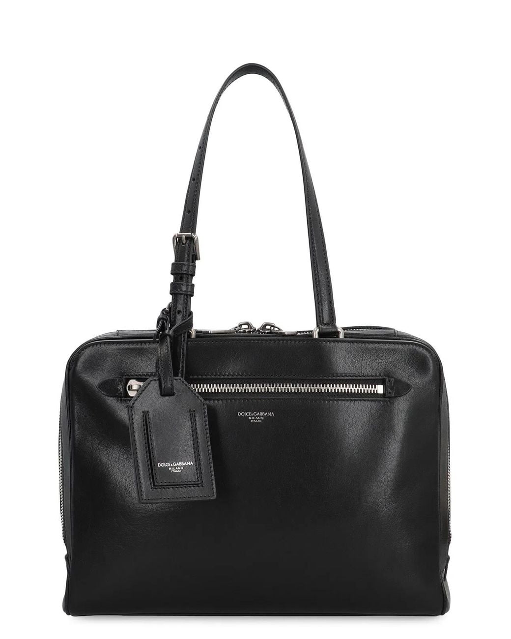 Dolce & Gabbana Black Dolce & Gabbana Ellis Leather Bag for men