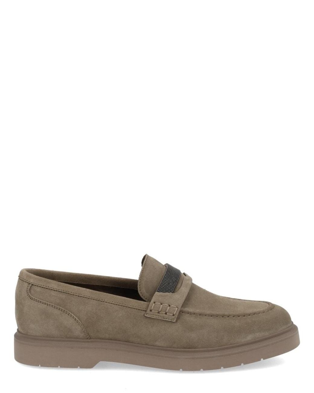 Brunello Cucinelli Brown Leather Loafer