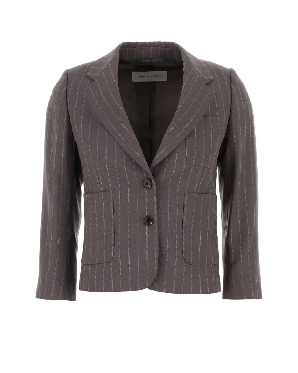 Dries Van Noten Black Embroidered Wool Blend Bamis Blazer