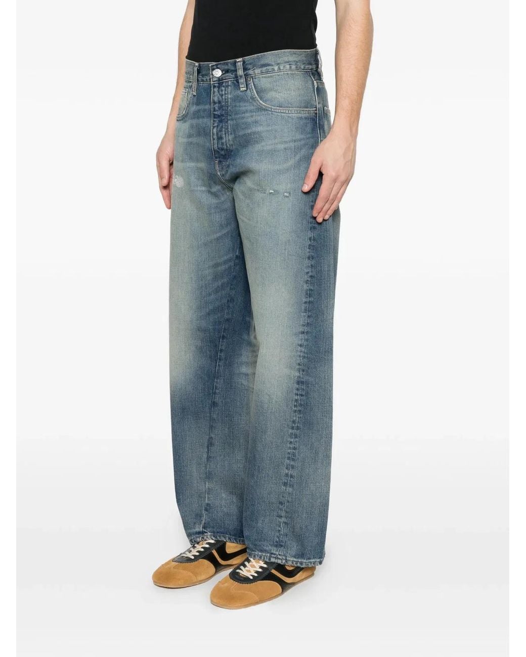 sunflower Blue Wide Twist Jeans for men