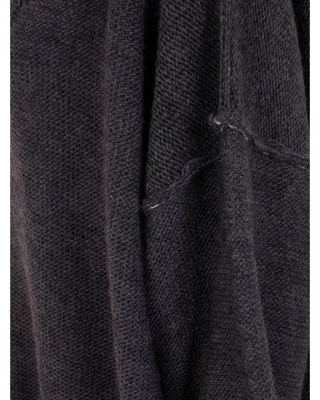 MM6 by Maison Margiela Blue Oversized V-Neck Sweater