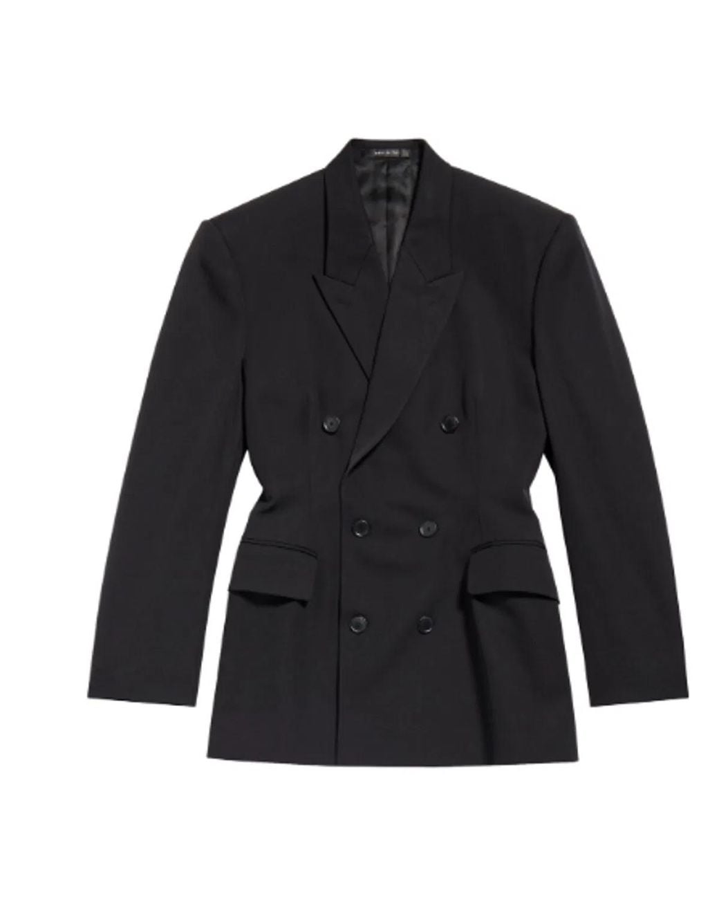 Balenciaga Black Wool Double-Breasted Blazer