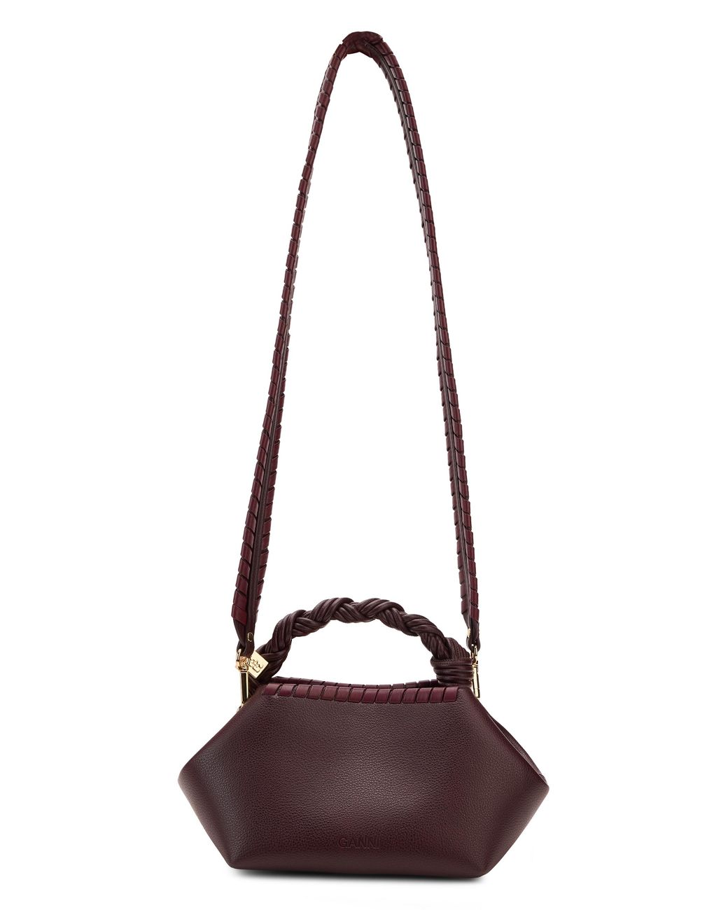 Ganni Brown Bag Bou Mini Braided