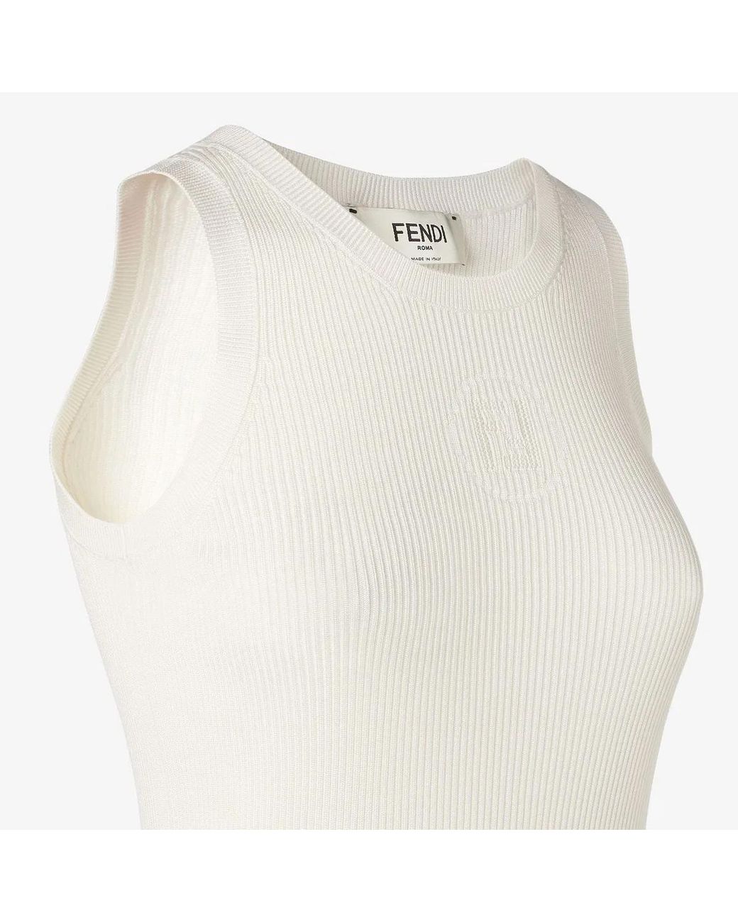 Fendi White Cotton Tops