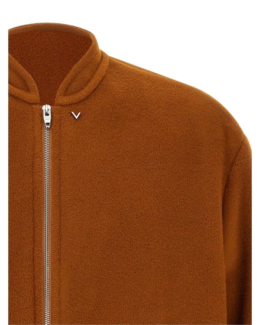 Valentino Garavani Brown 'Vlogo' Bomber Jacket for men