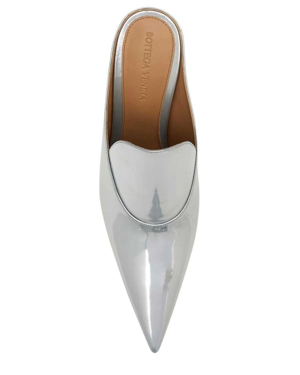 Bottega Veneta White Leather Rocket Mules