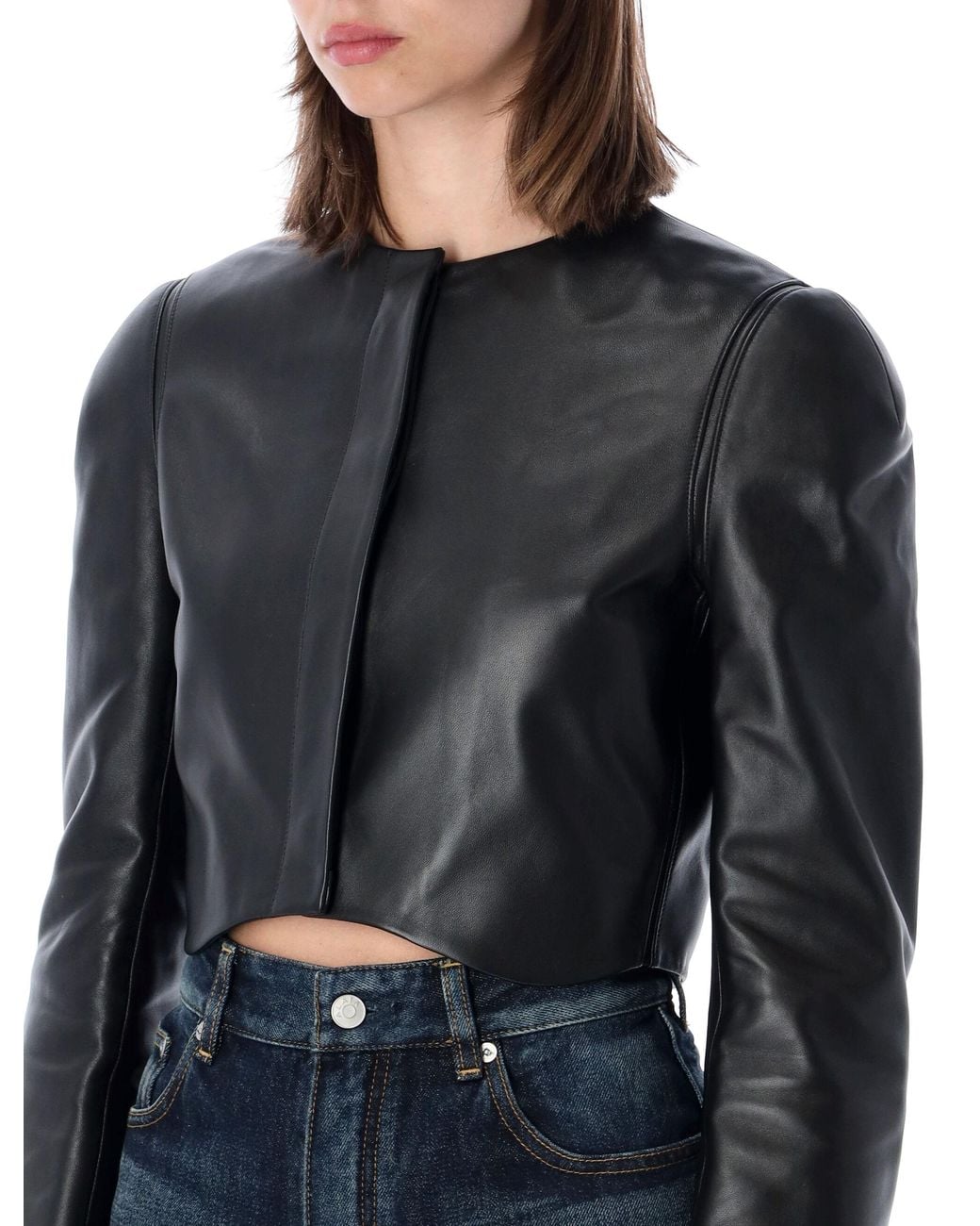 Alaïa Black Alaia Lamb Leather Jacket