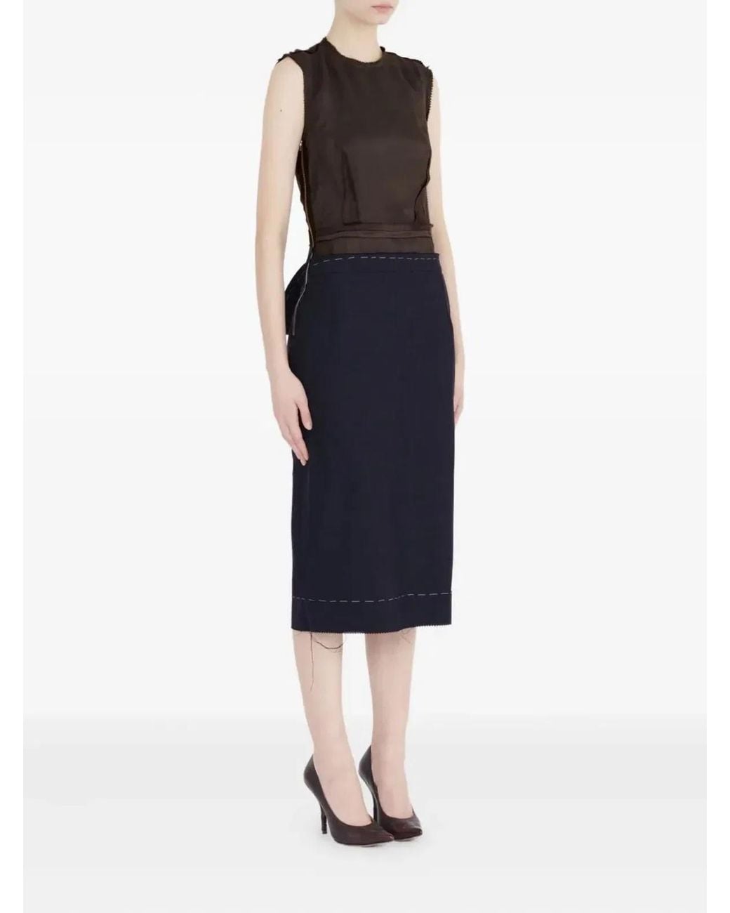 Maison Margiela Blue Midi Dress
