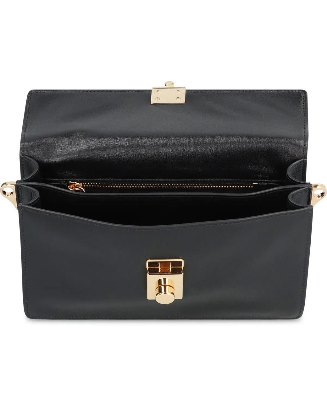 Prada Black Leather Shoulder Bag Soft Sound Calf